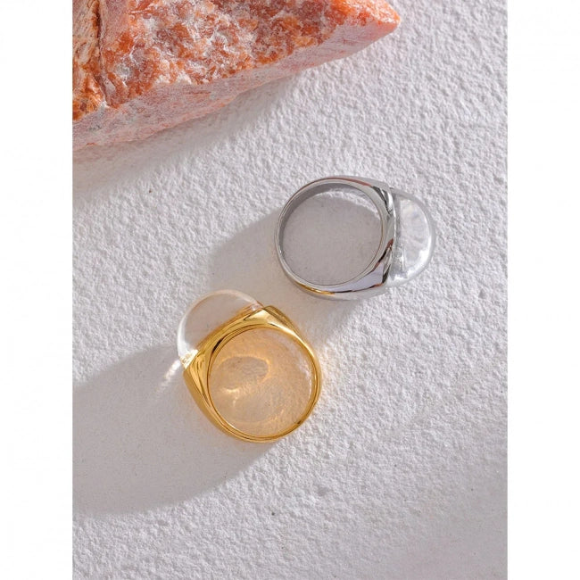 Bague avec grosse pierre Luna - Ma boutique