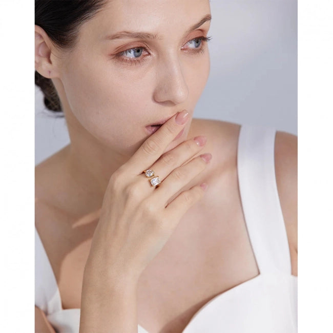 Bague fine avec pierre de couleur Nova - Ma boutique