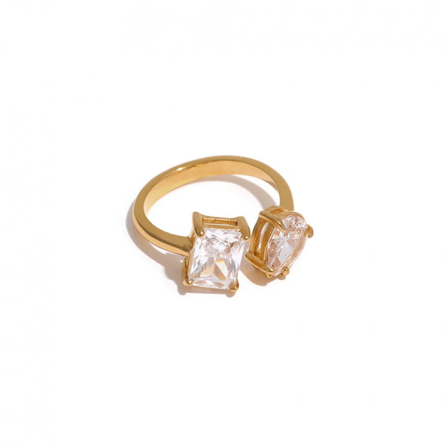 Bague fine avec pierre de couleur Nova - Ma boutique