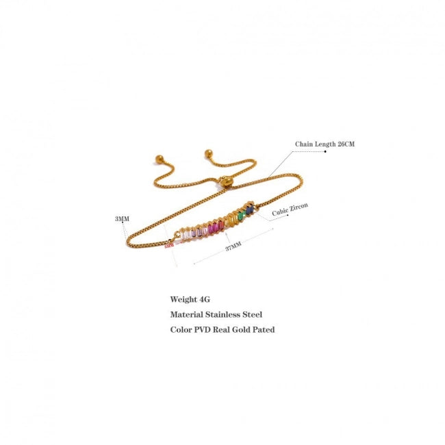 Bracelet à maille fine et pierres Astra - Ma boutique