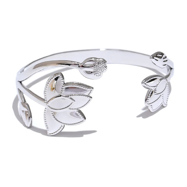 Bracelet feuille jonc Hélia - Ma boutique