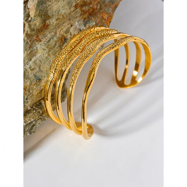Bracelet jonc plaqué or Séléné - Ma boutique