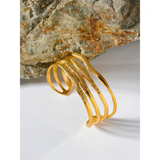 Bracelet jonc plaqué or Séléné - Ma boutique