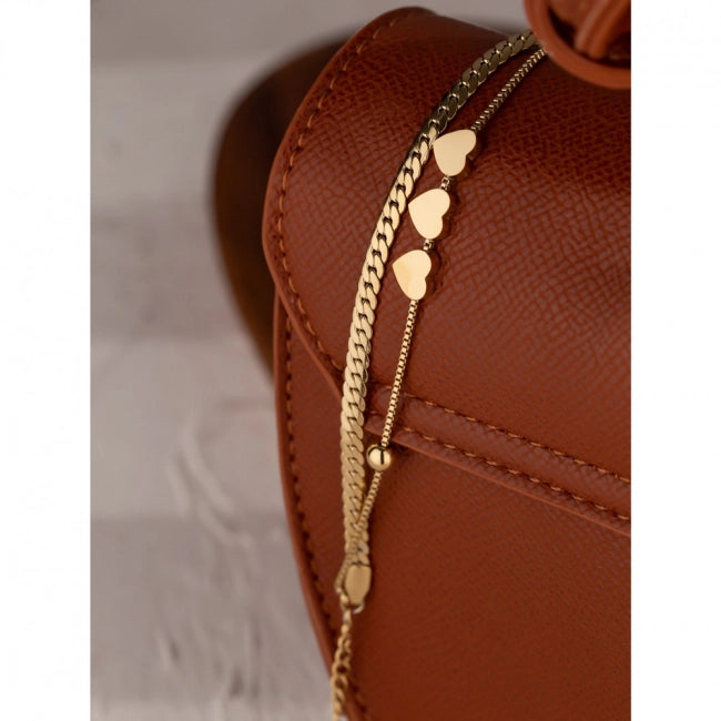 Bracelet maille à 3 coeurs Iris - Ma boutique