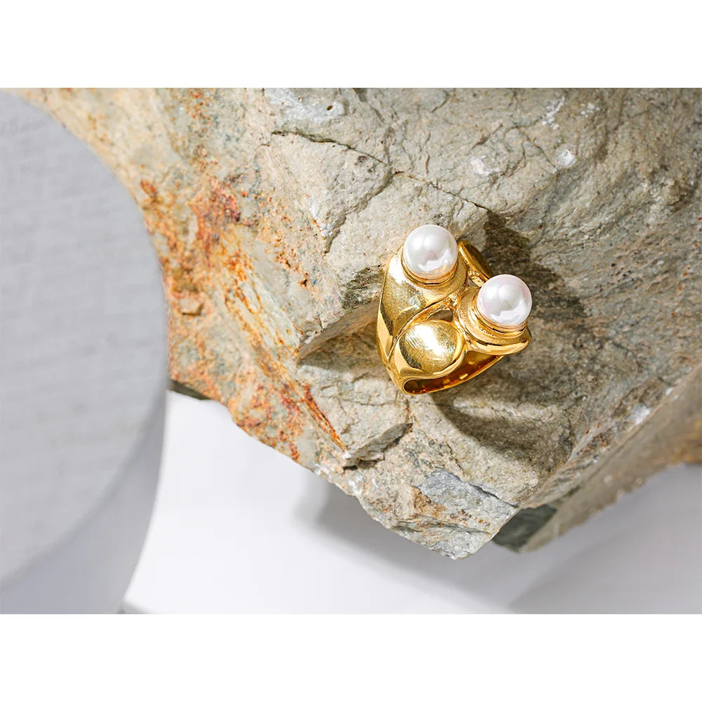 Bague en or avec perle de culture Téa - Ma boutique