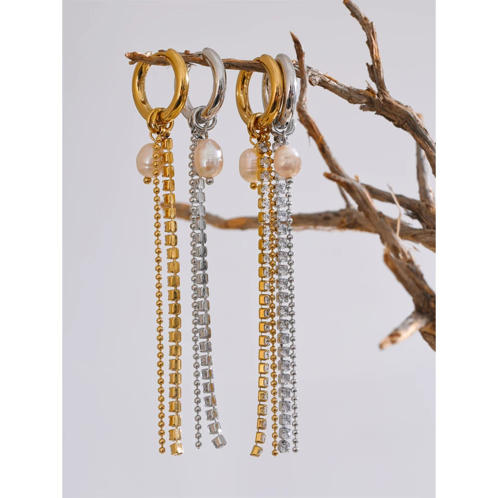 Boucle d'oreille créole pendante Béa