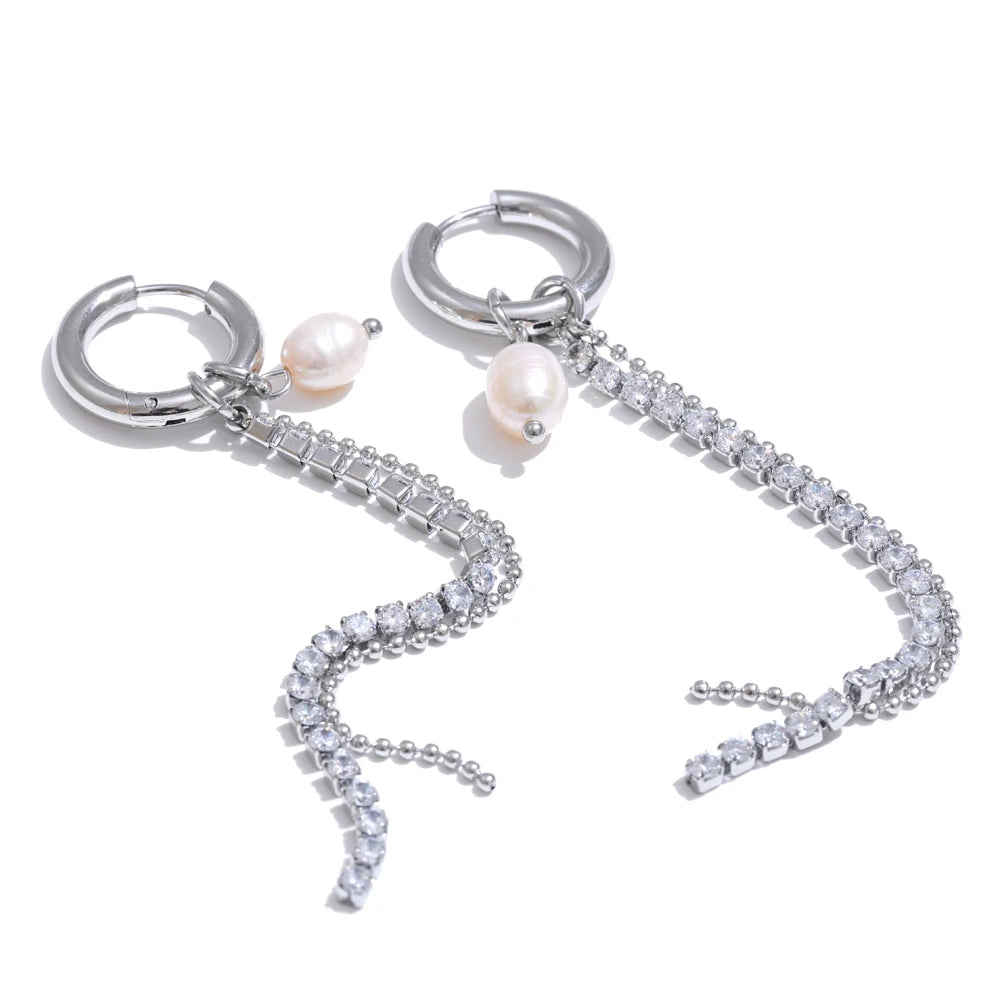Boucle d'oreille créole pendante Béa