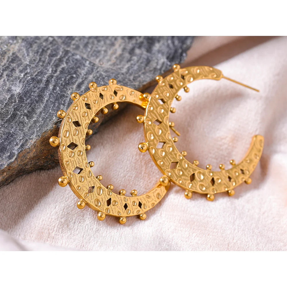 Boucle d'oreille créole fantaisie Galaxie - Ma boutique