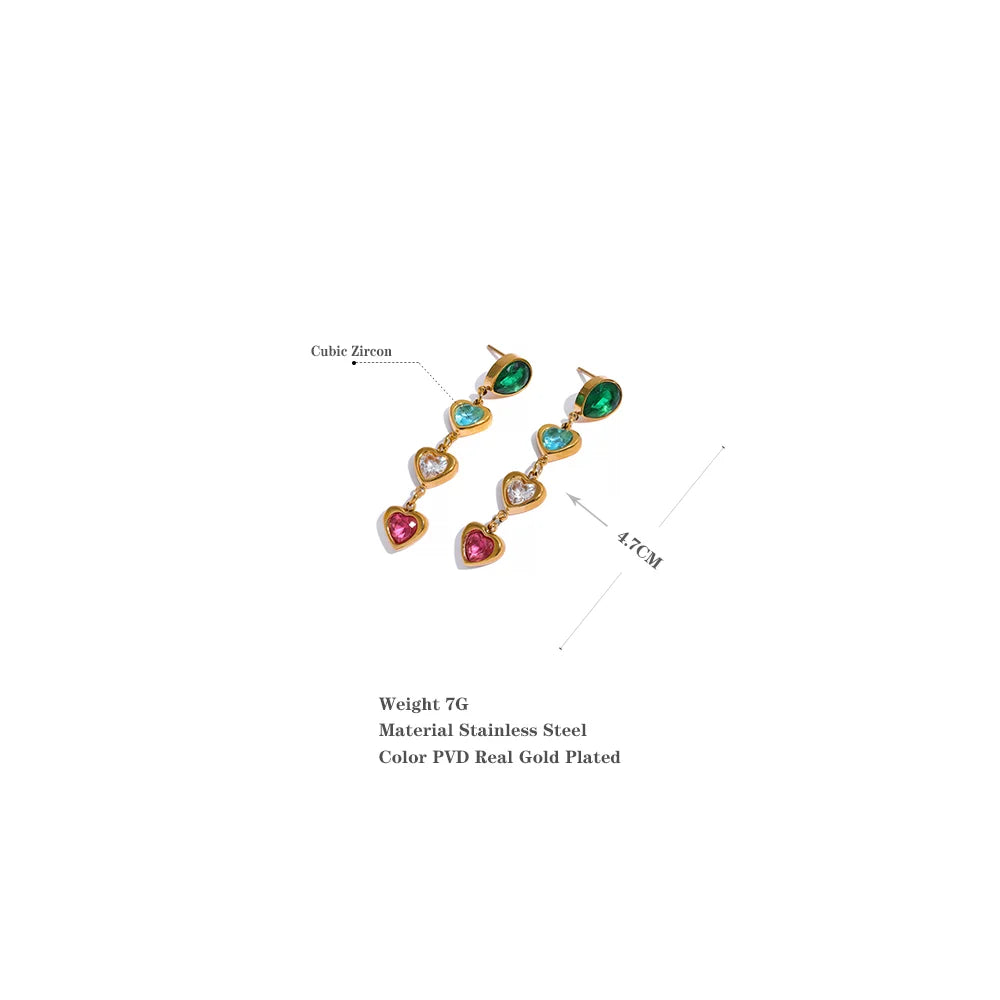 Boucle d'oreille pendante coeur Lova - Ma boutique