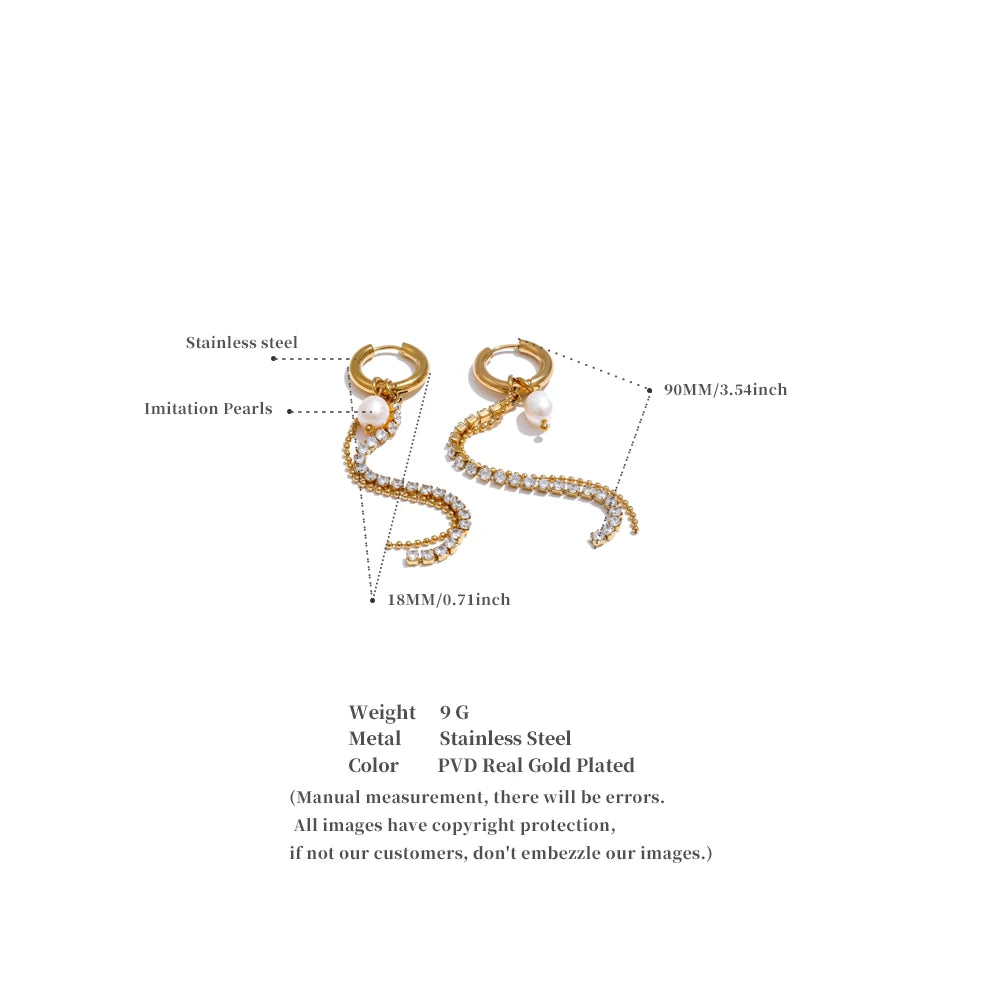 Boucle d'oreille créole pendante Béa