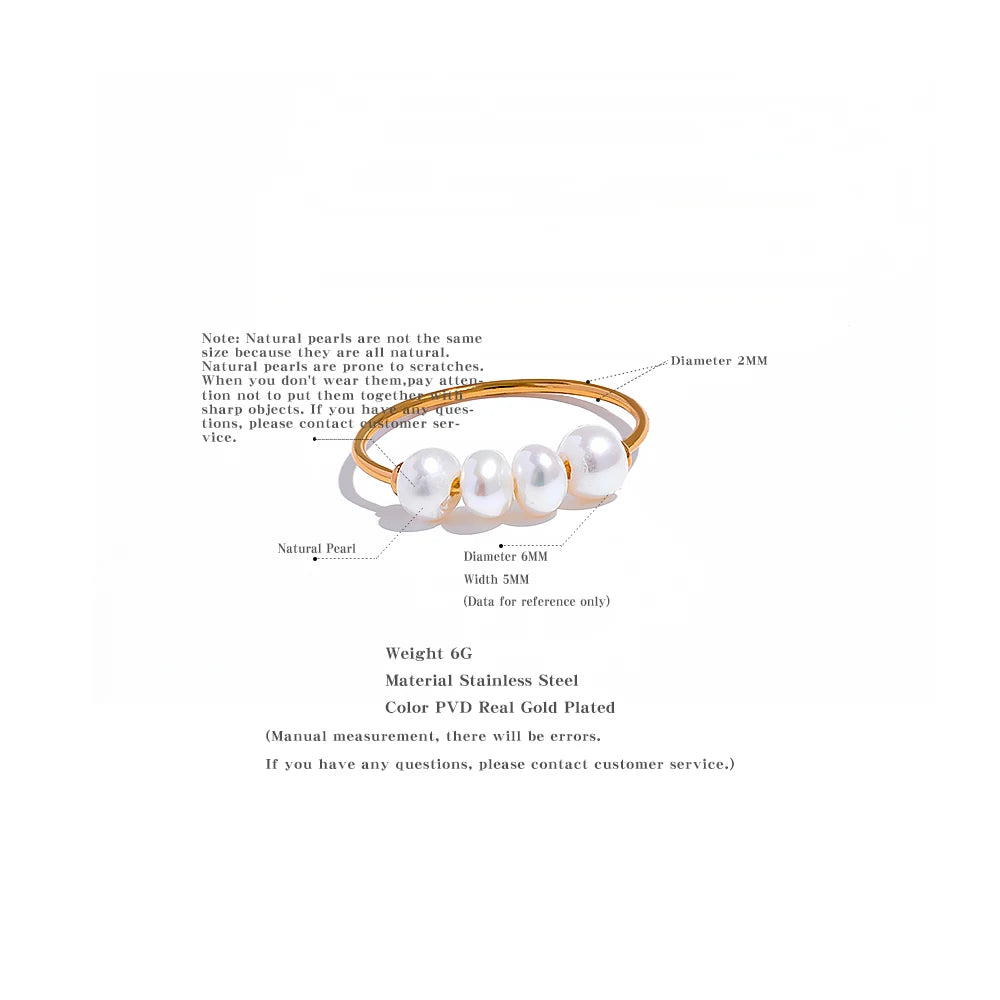 Bague perle d'eau douce plaquée or Aurianne - Ma boutique