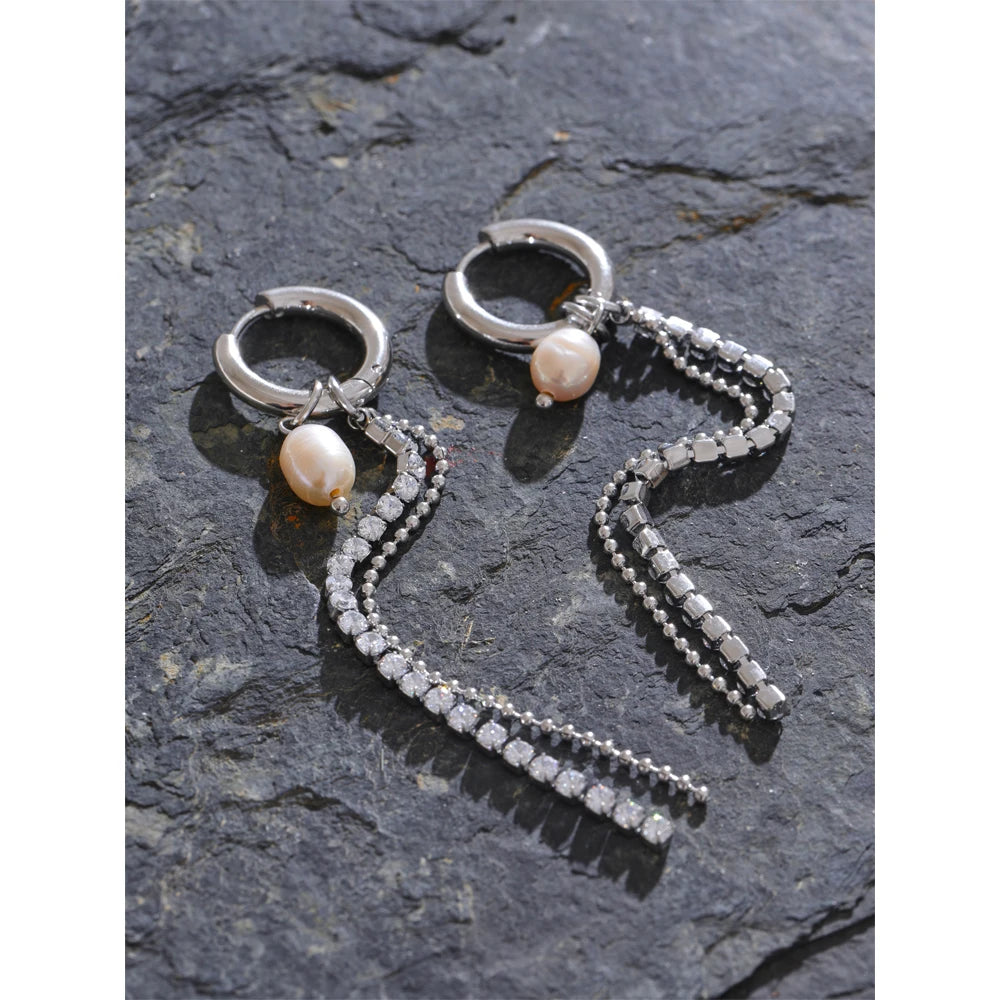 Boucle d'oreille créole pendante Béa