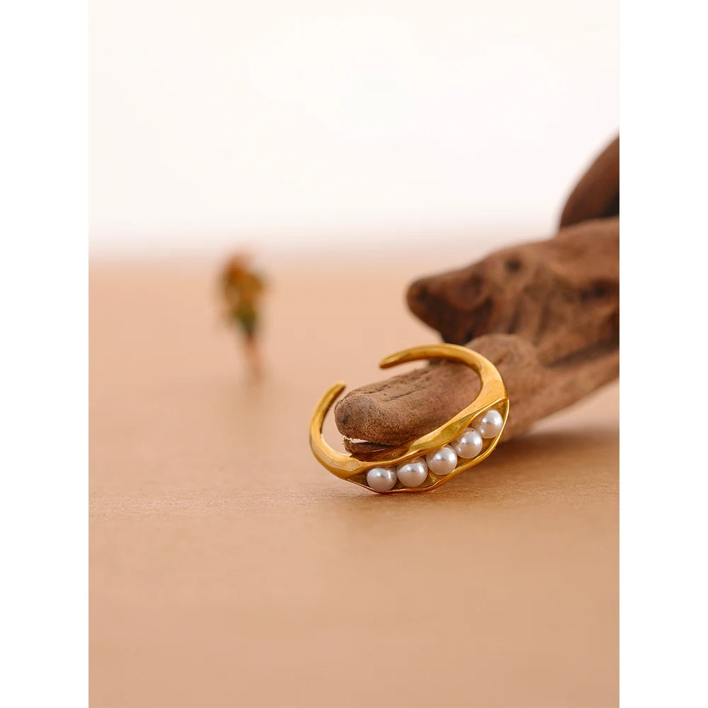 Bague en or avec perles d'eau douce Astra - Ma boutique