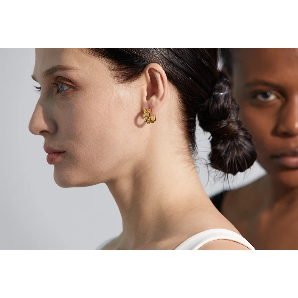 Boucle d'oreille géométrique Gaïa - Ma boutique