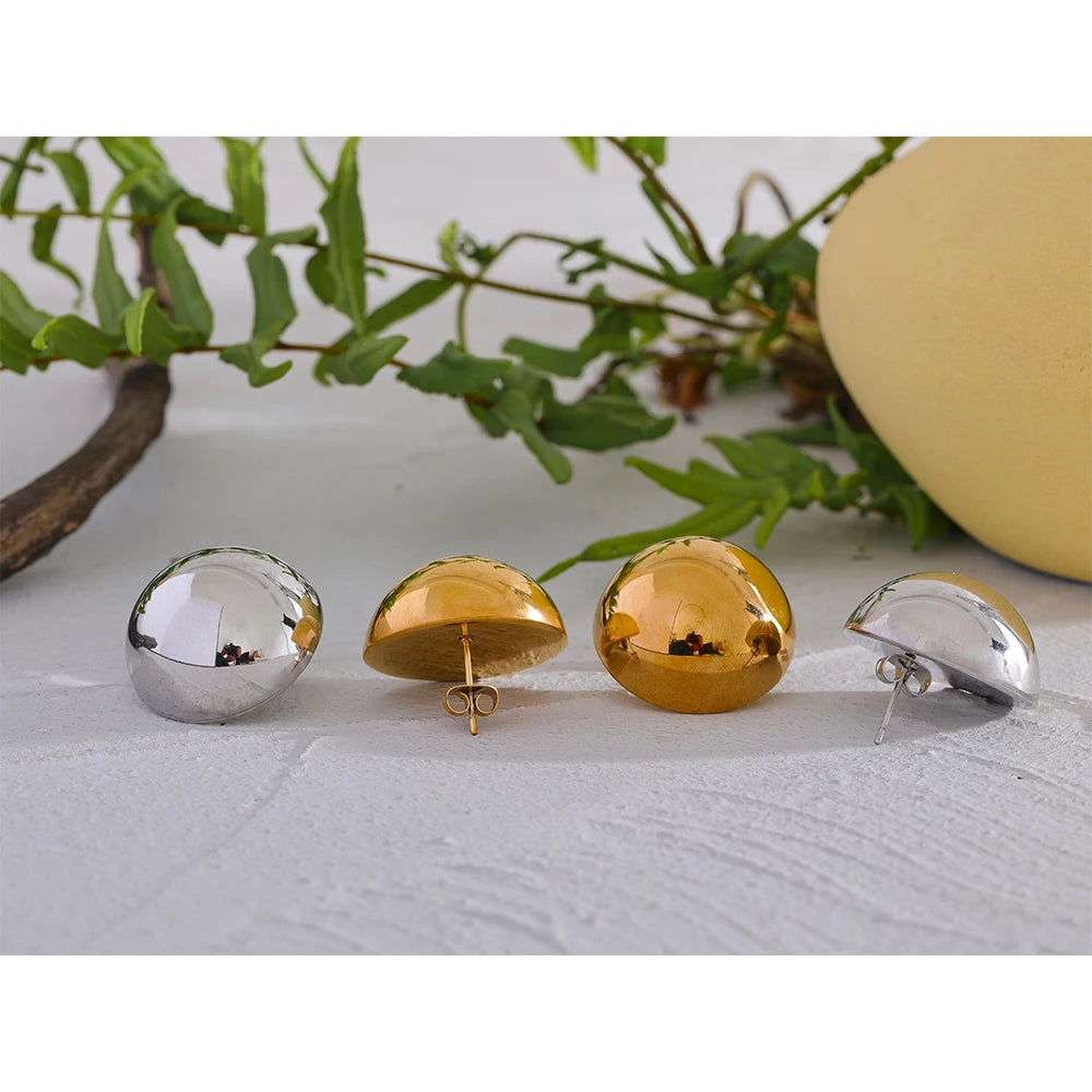 Boucle d'oreille demi boule or Nymphe - Ma boutique