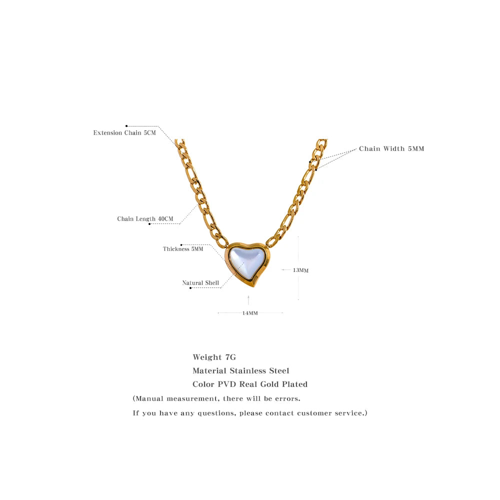 Collier coeur avec coquillage naturel Phoebe - Ma boutique