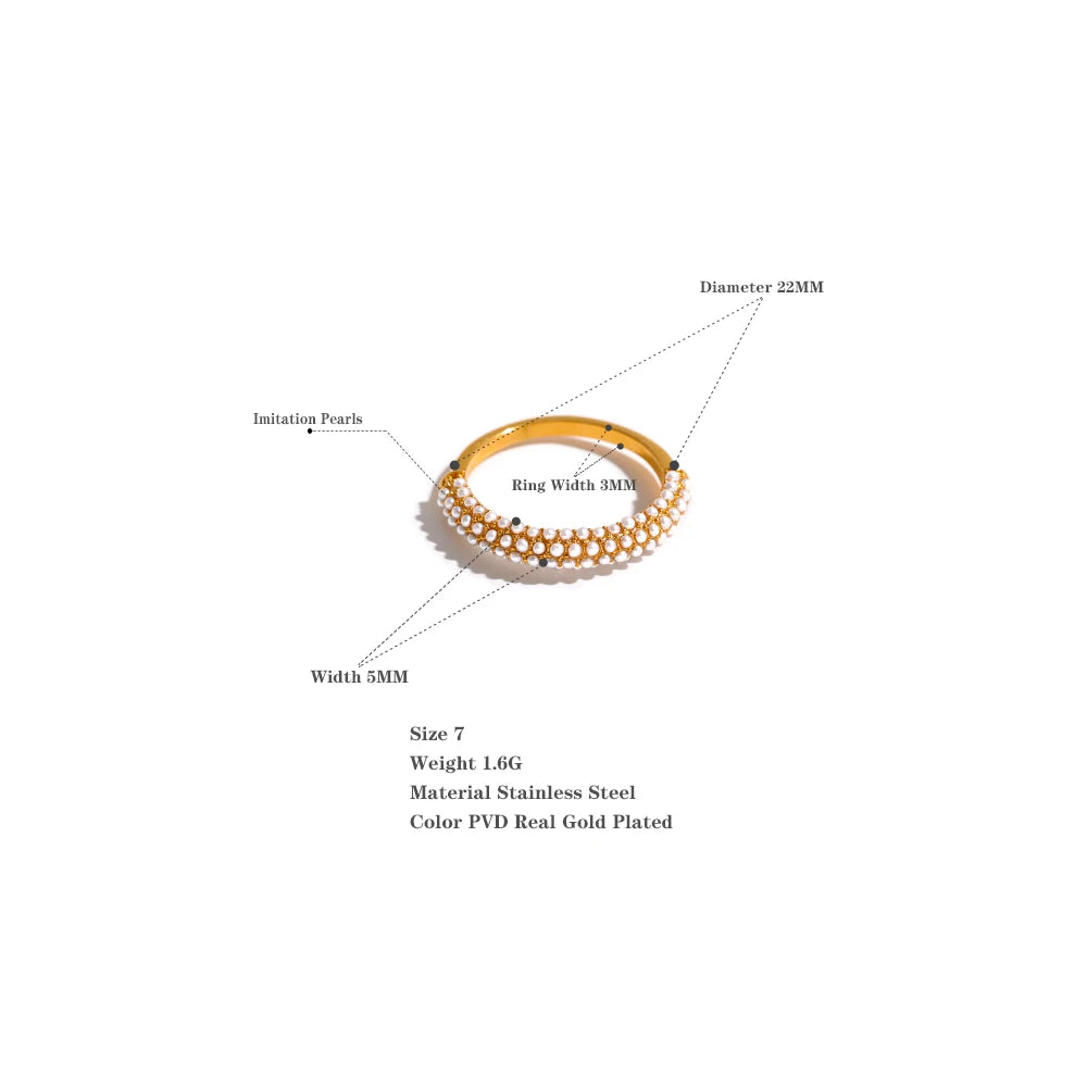 Bague perle fine plaqué or Orlane - Ma boutique