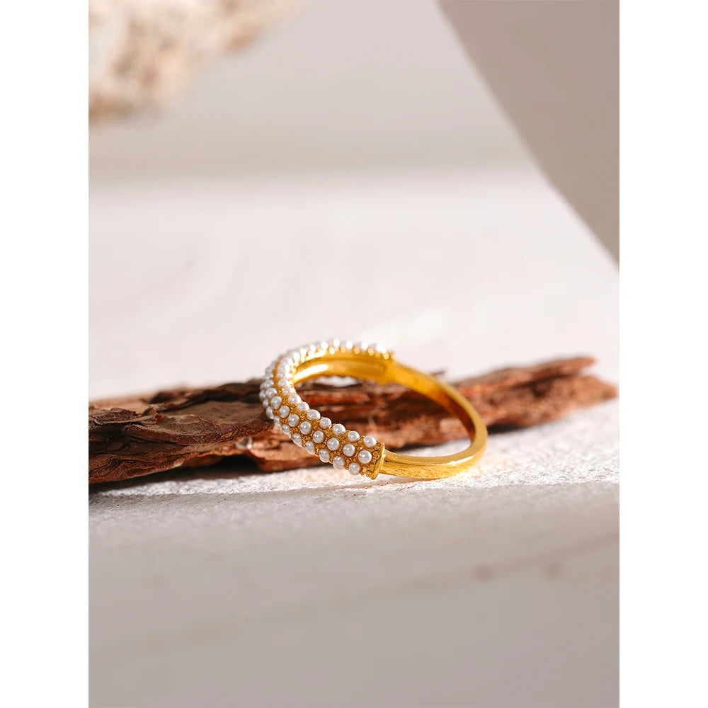 Bague perle fine plaqué or Orlane - Ma boutique