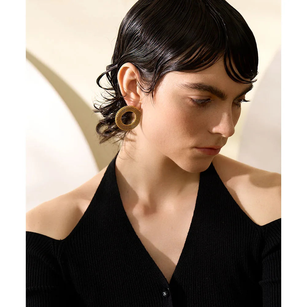 Boucle d'oreille cercle vide Tiamat - Ma boutique