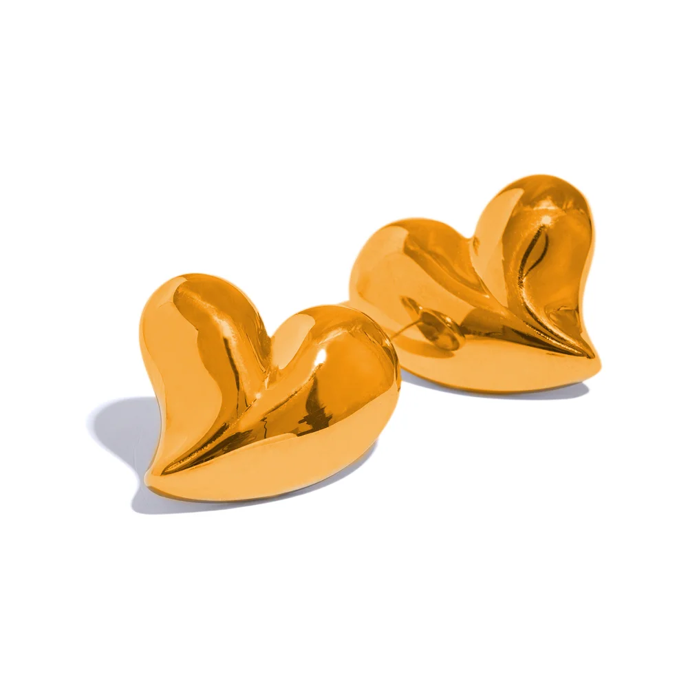 Boucle d'oreille coeur en or Amina - Ma boutique