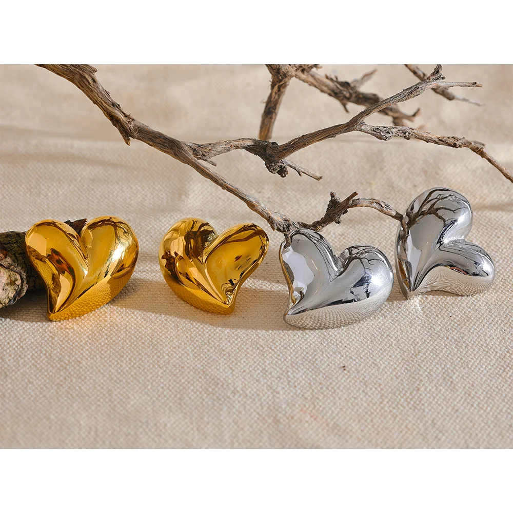 Boucle d'oreille coeur en or Amina - Ma boutique
