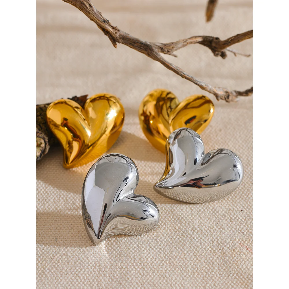 Boucle d'oreille coeur en or Amina - Ma boutique
