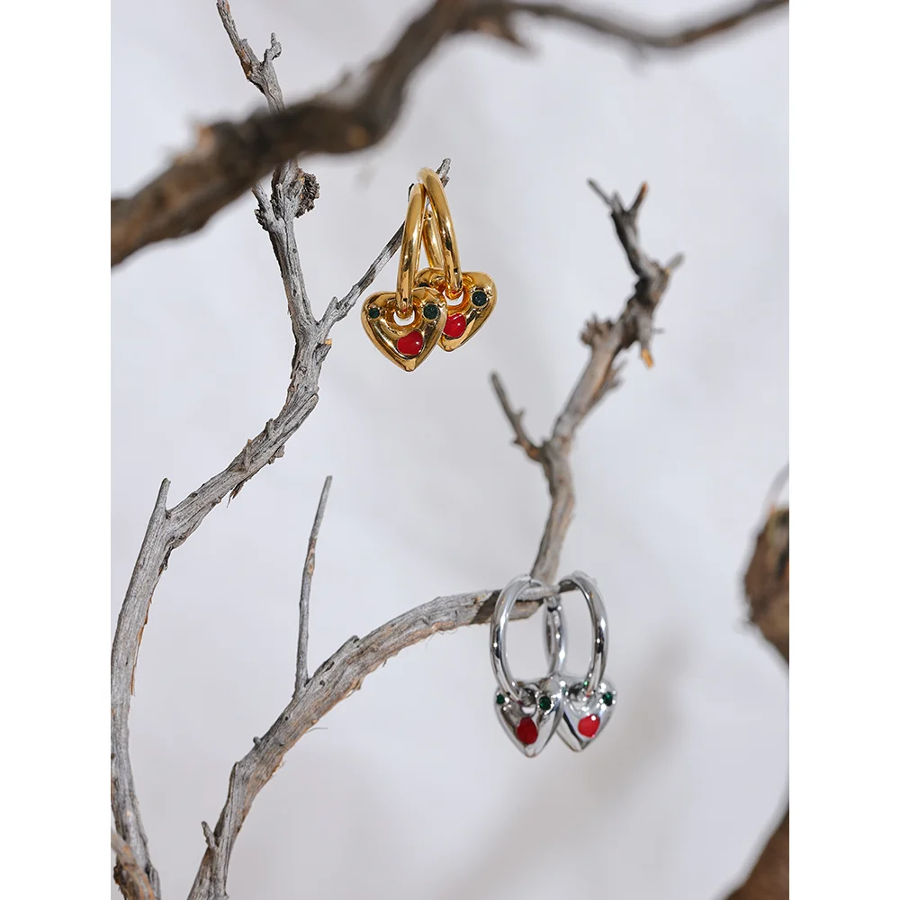 Boucle d'oreille coeur fantaisie Fanny - Ma boutique