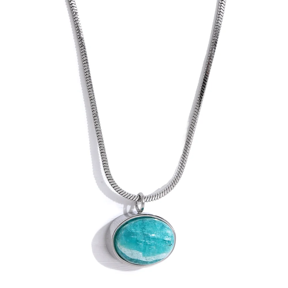 Collier avec pierre naturelle amazonite Electra - Ma boutique