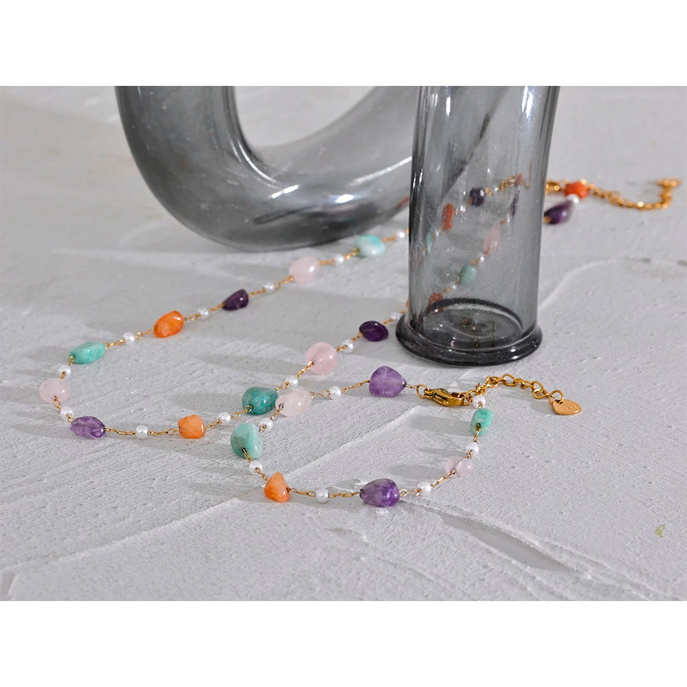 Collier femme pierres naturelles Cassiopeia - Ma boutique