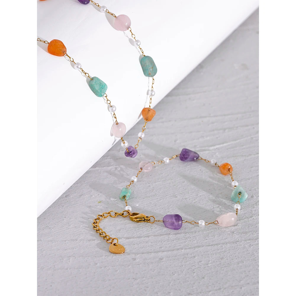 Collier femme pierres naturelles Cassiopeia - Ma boutique