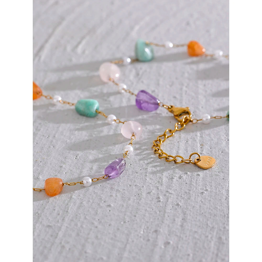 Collier femme pierres naturelles Cassiopeia - Ma boutique