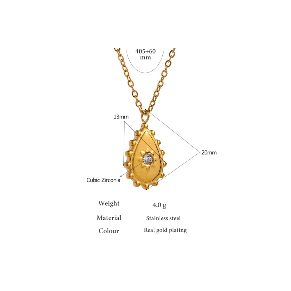 Collier goutte plaqué or Andromeda - Ma boutique