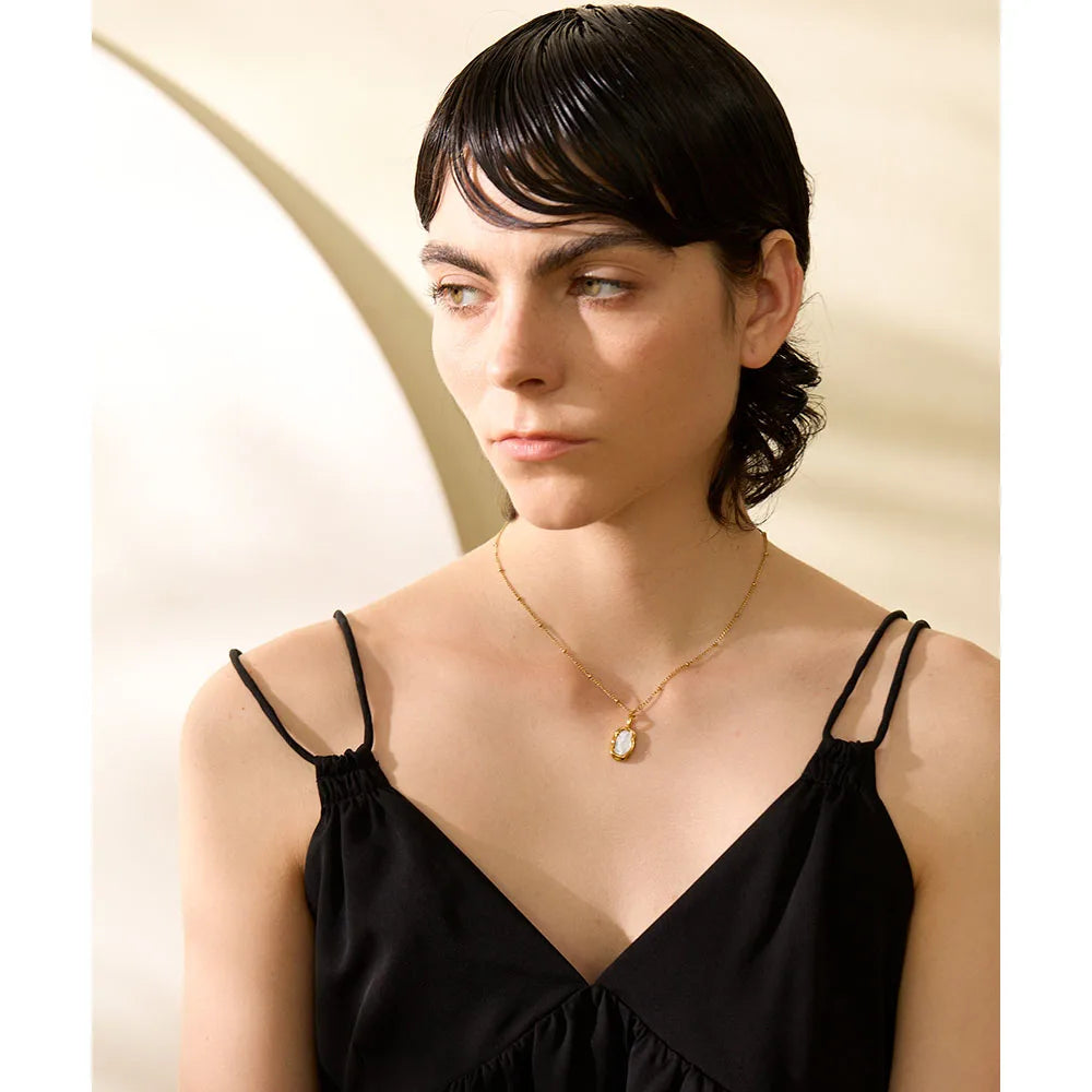 Collier plaqué or avec coquillage naturel Thalassa - Ma boutique