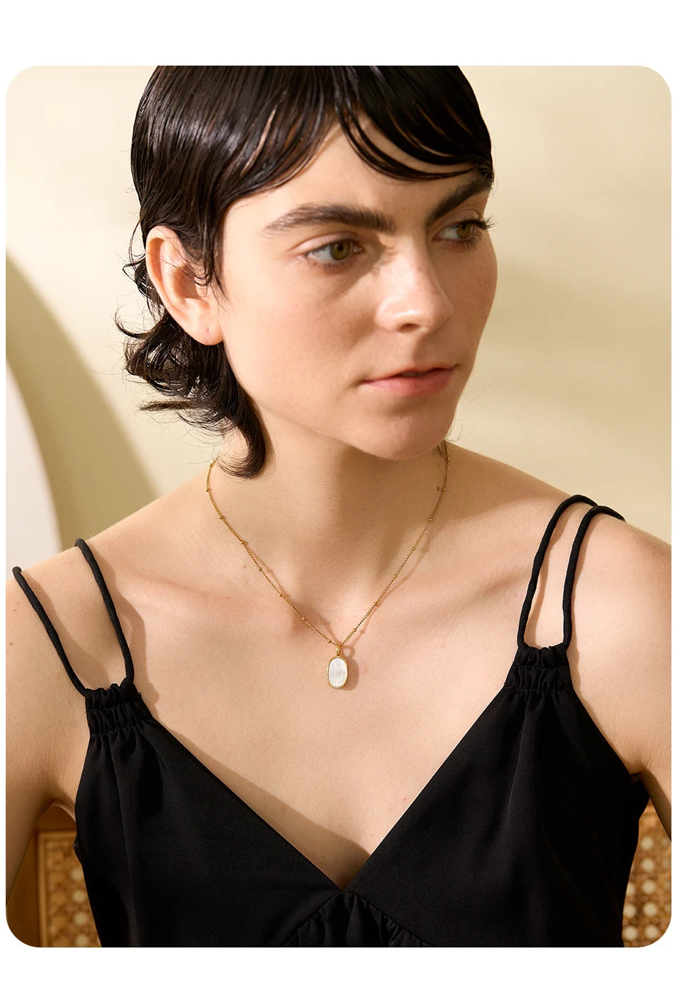 Collier plaqué or avec coquillage naturel Thalassa - Ma boutique