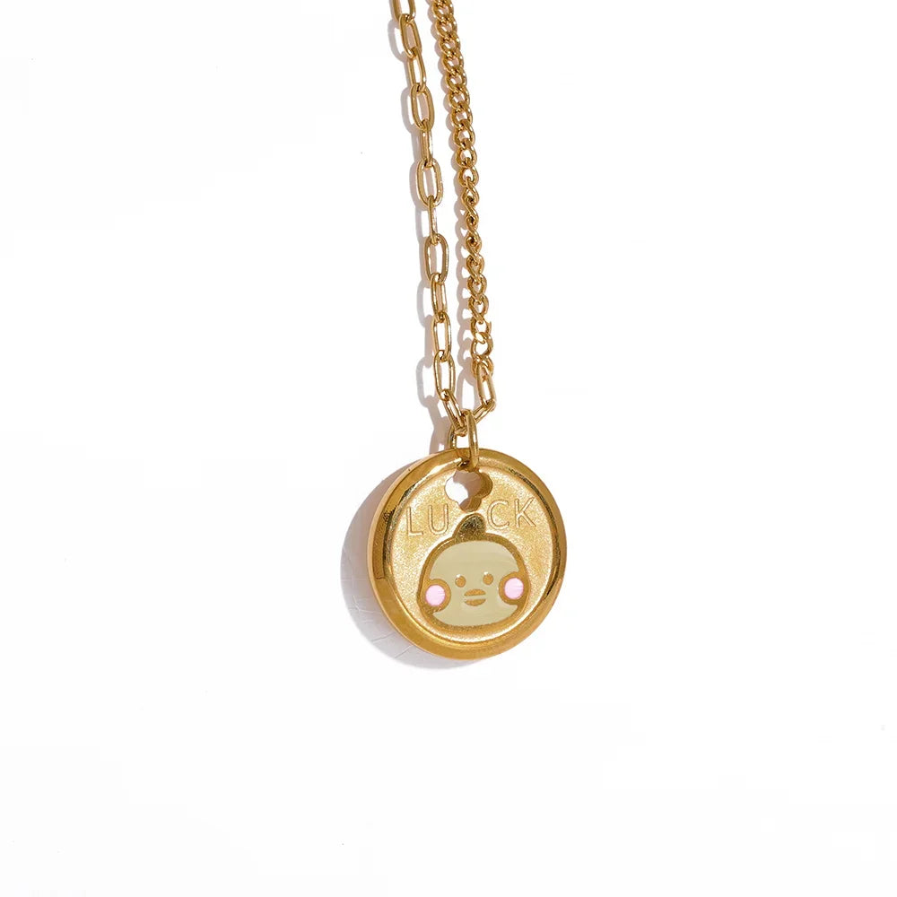 Collier plaqué or avec pendentif Aurora - Ma boutique