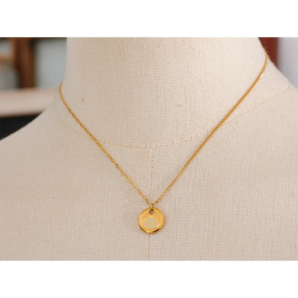 Collier plaqué or avec pendentif Aurora - Ma boutique