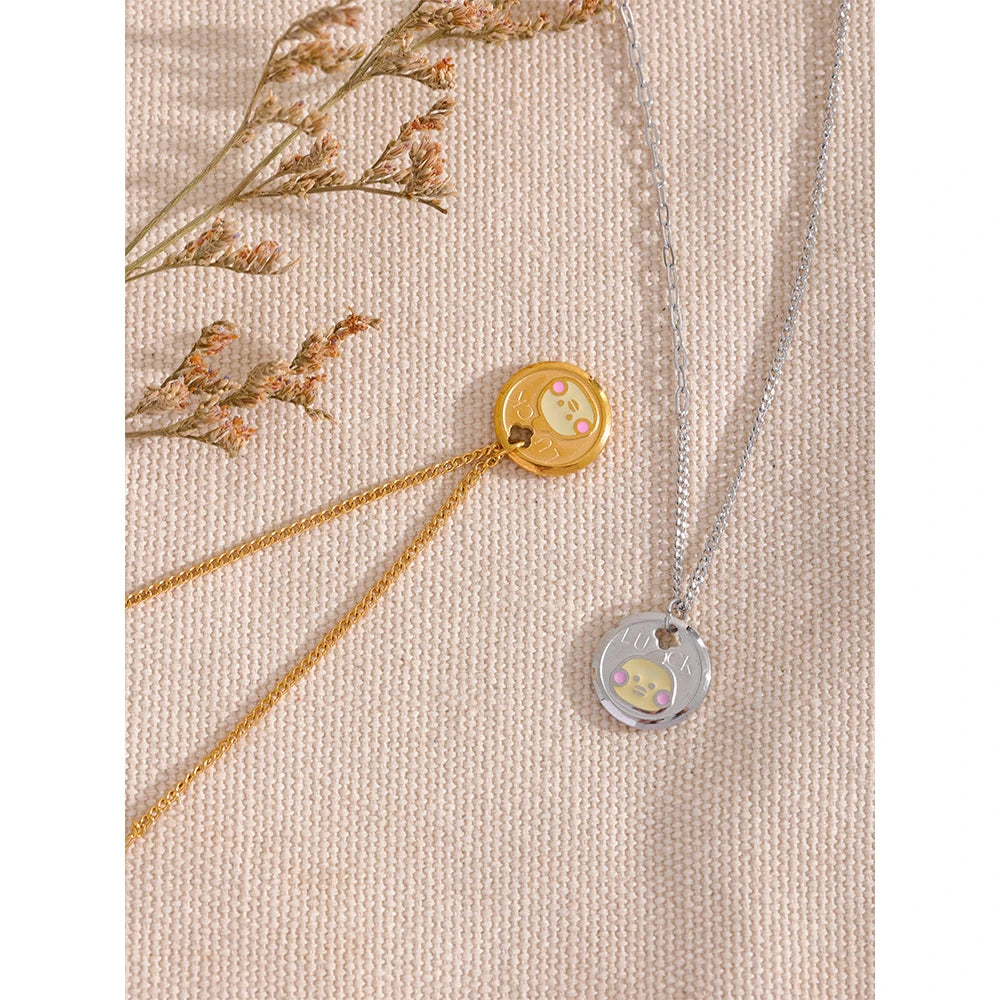 Collier plaqué or avec pendentif Aurora - Ma boutique