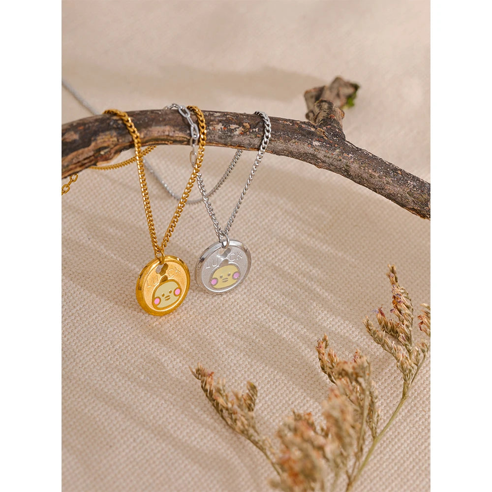 Collier plaqué or avec pendentif Aurora - Ma boutique