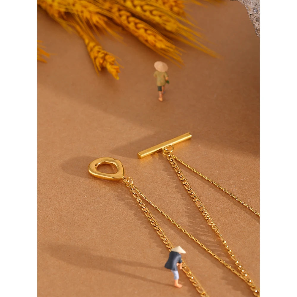 Collier plaqué or avec pierre naturelle Maia - Ma boutique