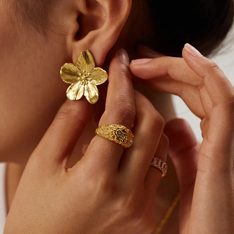 Boucle d'oreille fleur