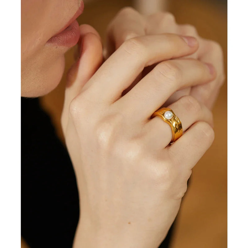 Bague avec perle