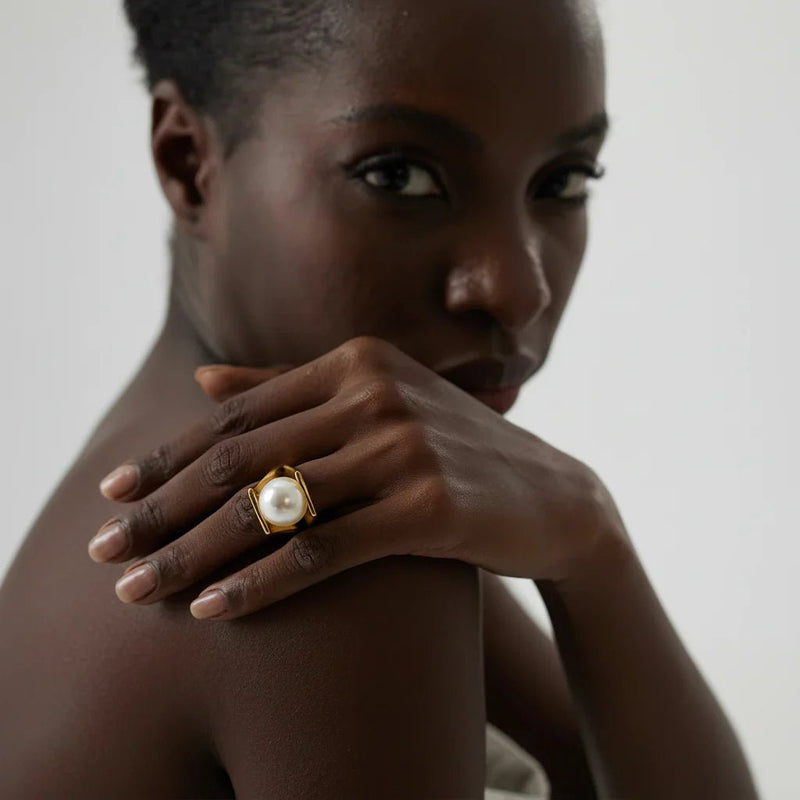 Bague avec perle - L'atelier des bijoux