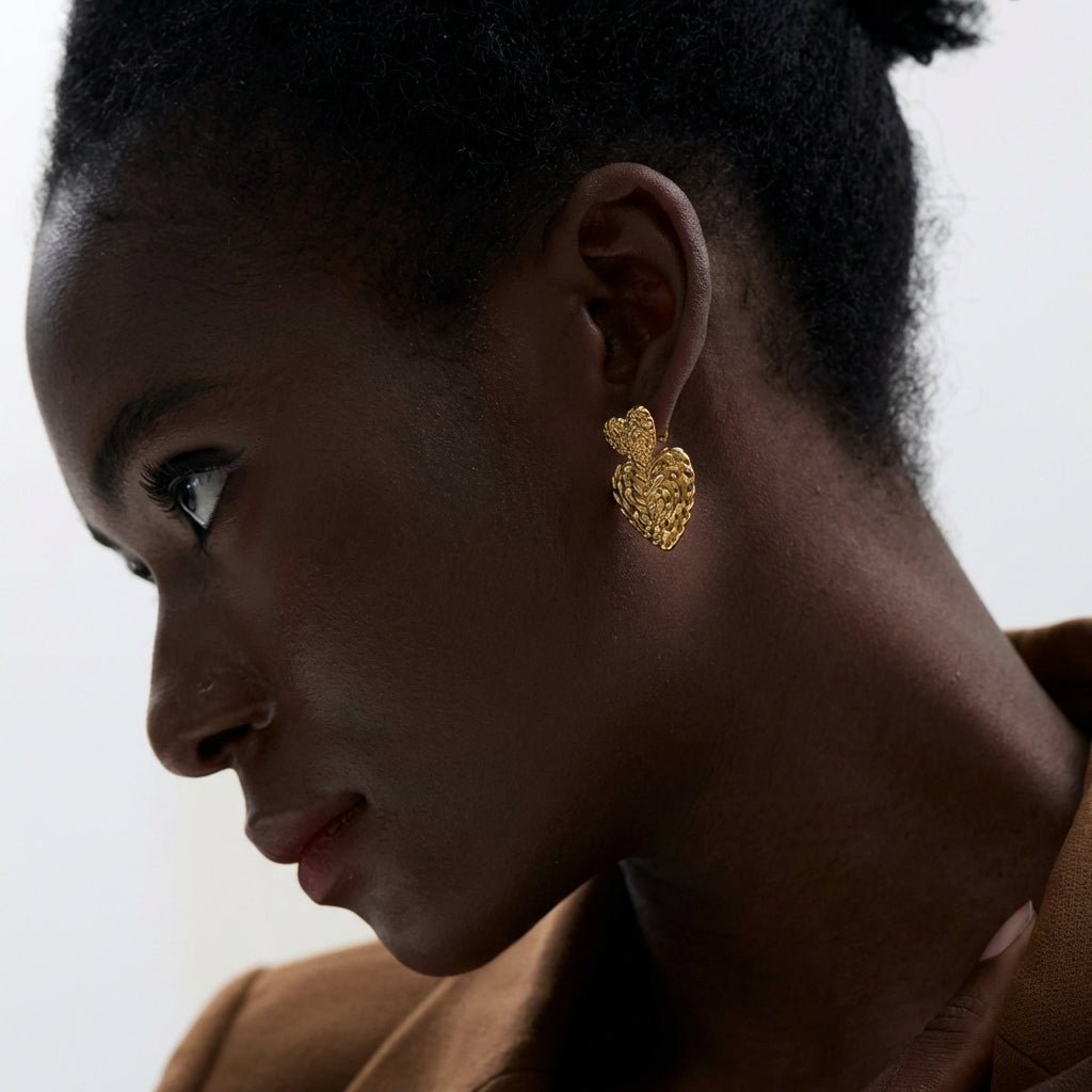 Boucle d'oreille coeur - L'atelier des bijoux