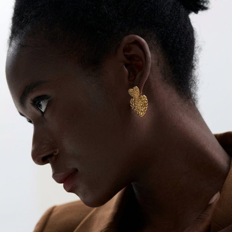 Boucle d'oreille coeur - L'atelier des bijoux