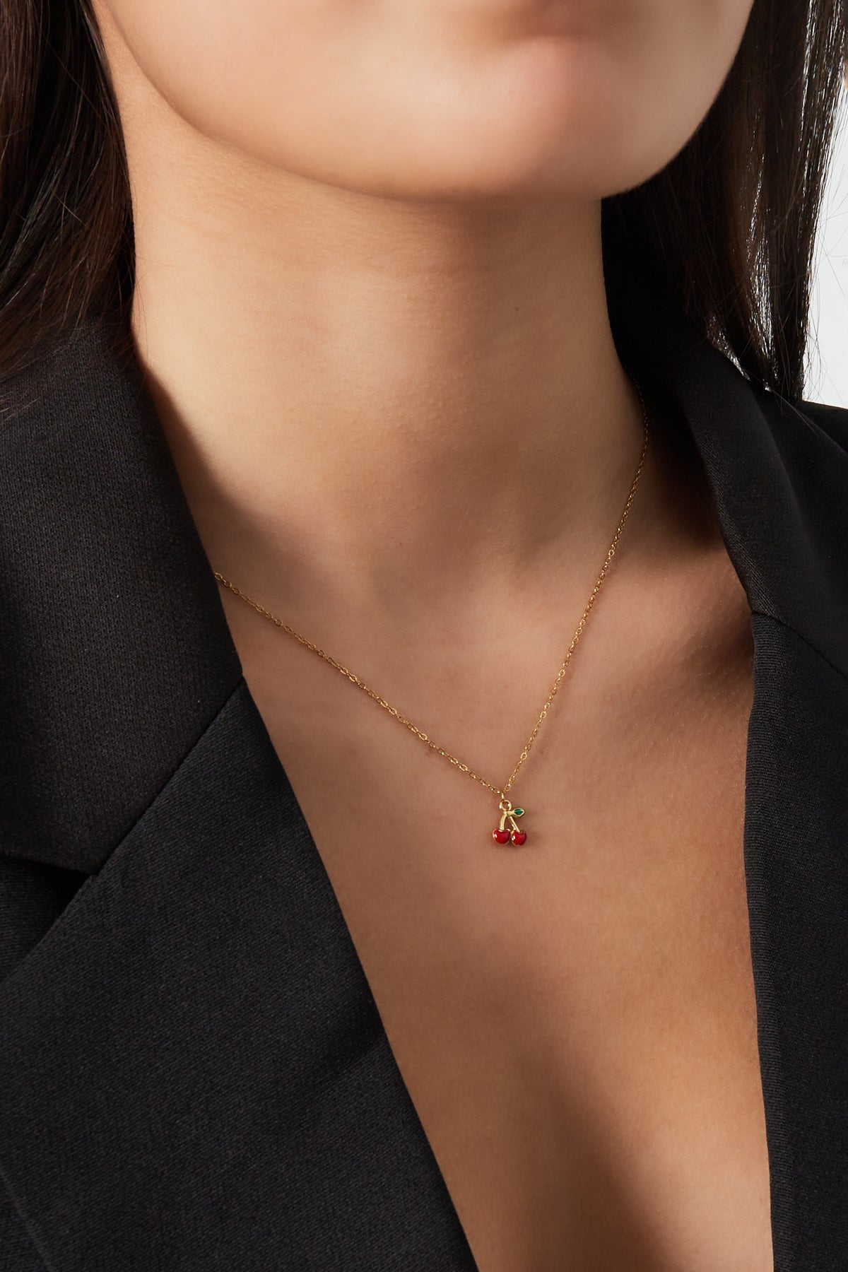 collier amour cerise
