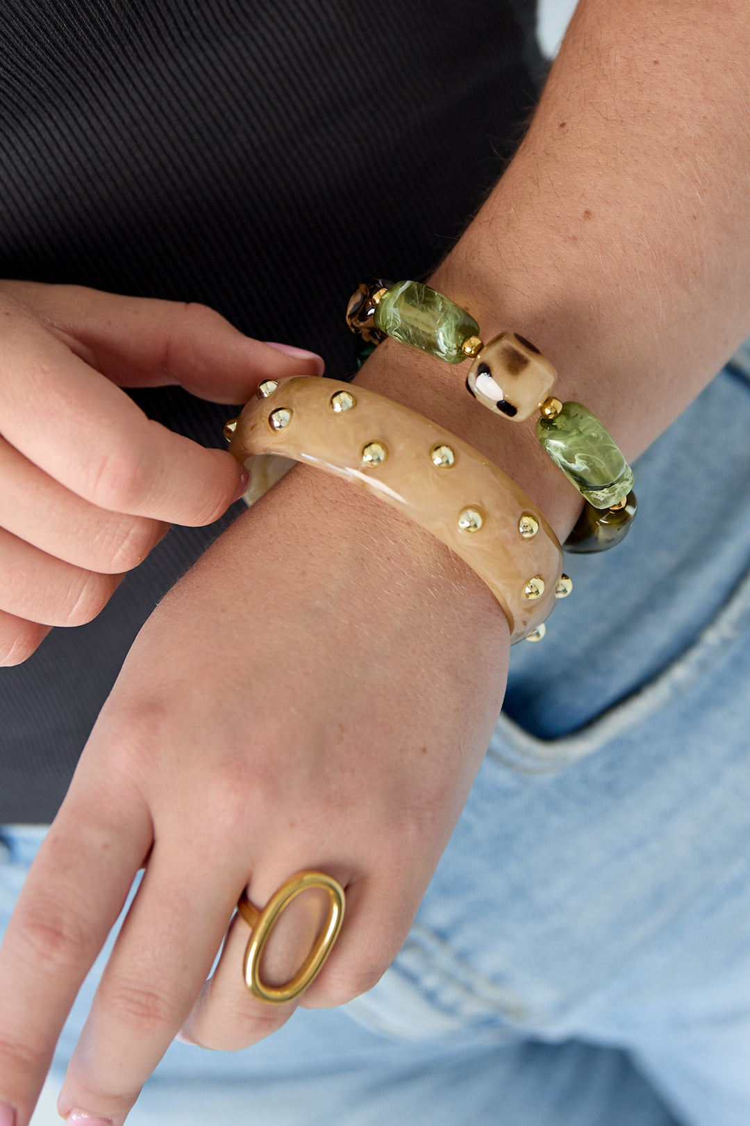 Bracelets en perles acryliques de forme irrégulière, collection Simple Daily Simple, bijoux pour femmes
