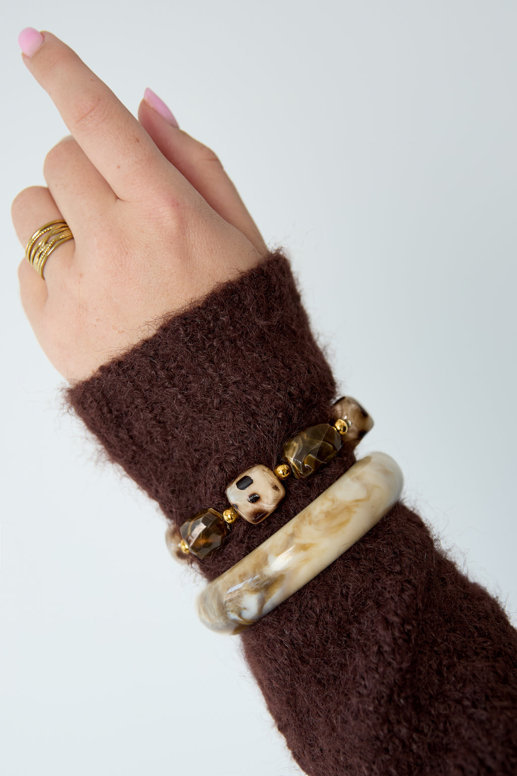 Bracelets en perles acryliques de forme irrégulière, collection Simple Daily Simple, bijoux pour femmes