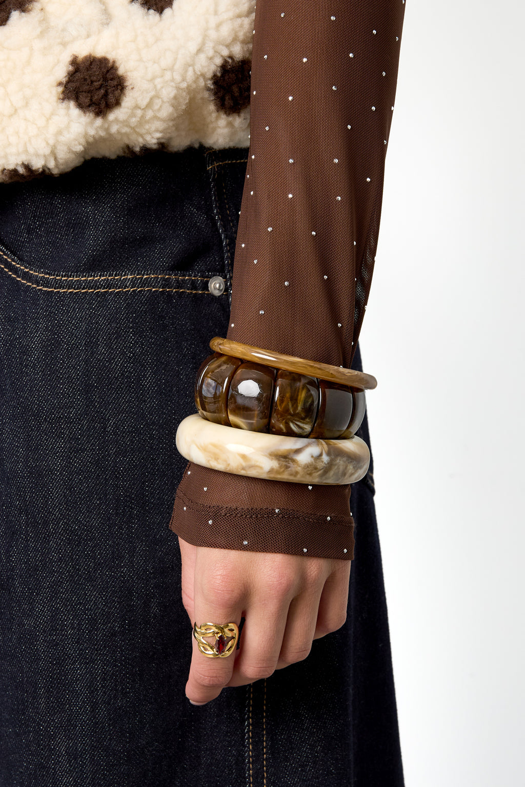 Bracelets en acrylique, forme géométrique, collection simple pour le quotidien, bijoux pour femmes