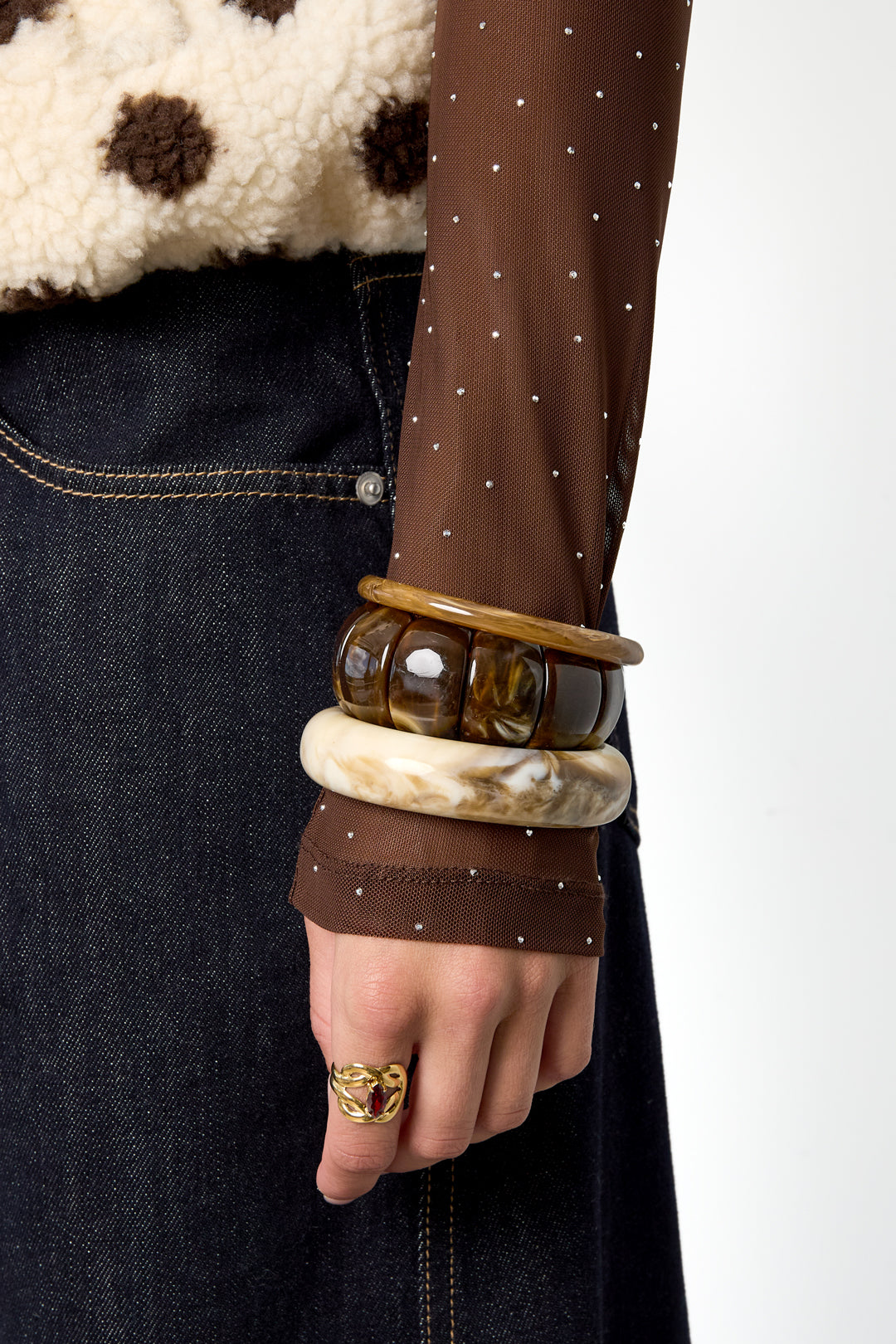 Bracelets en acrylique, forme géométrique, collection simple pour le quotidien, bijoux pour femmes
