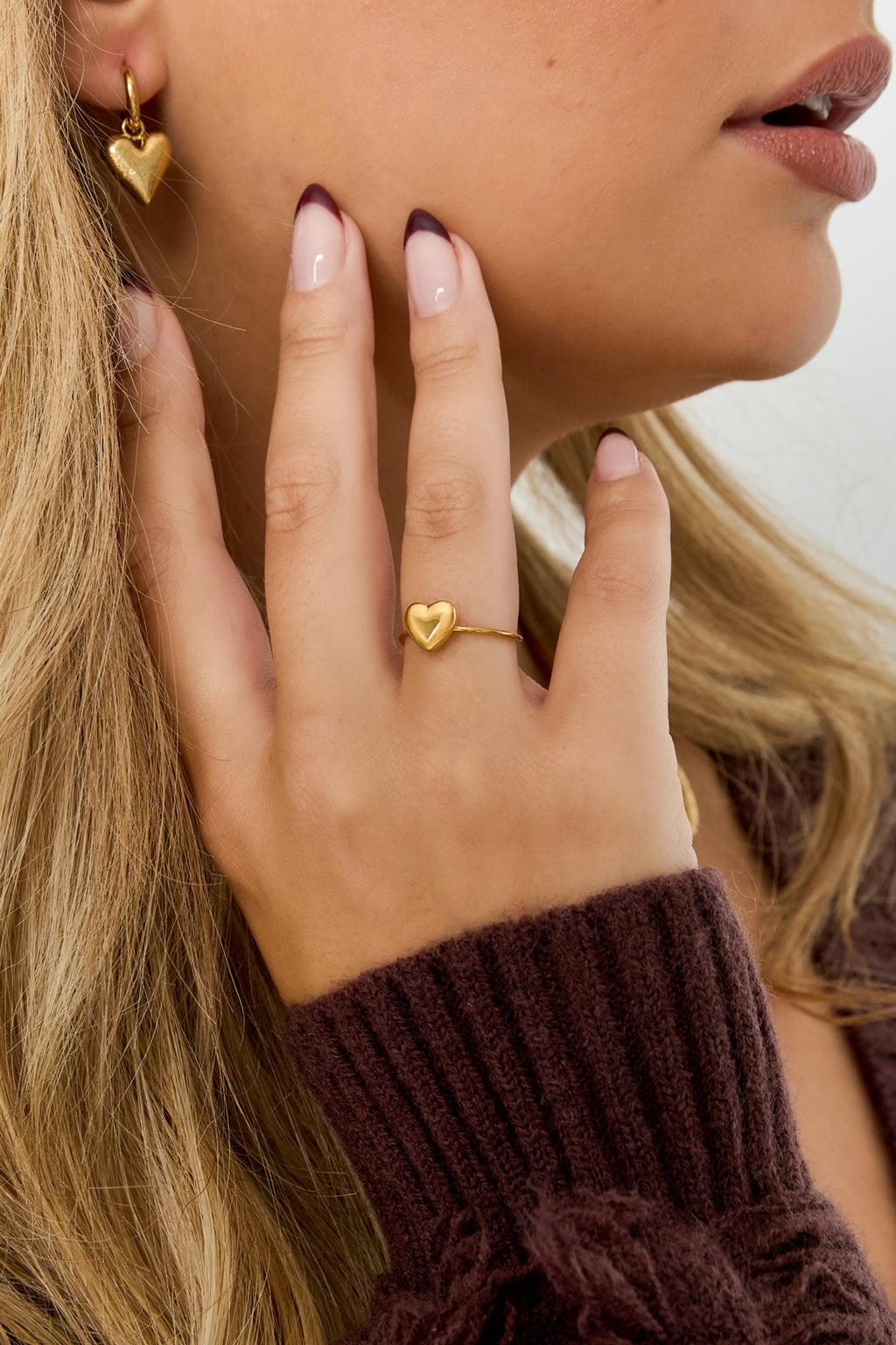 Bague simple en forme de petit cœur